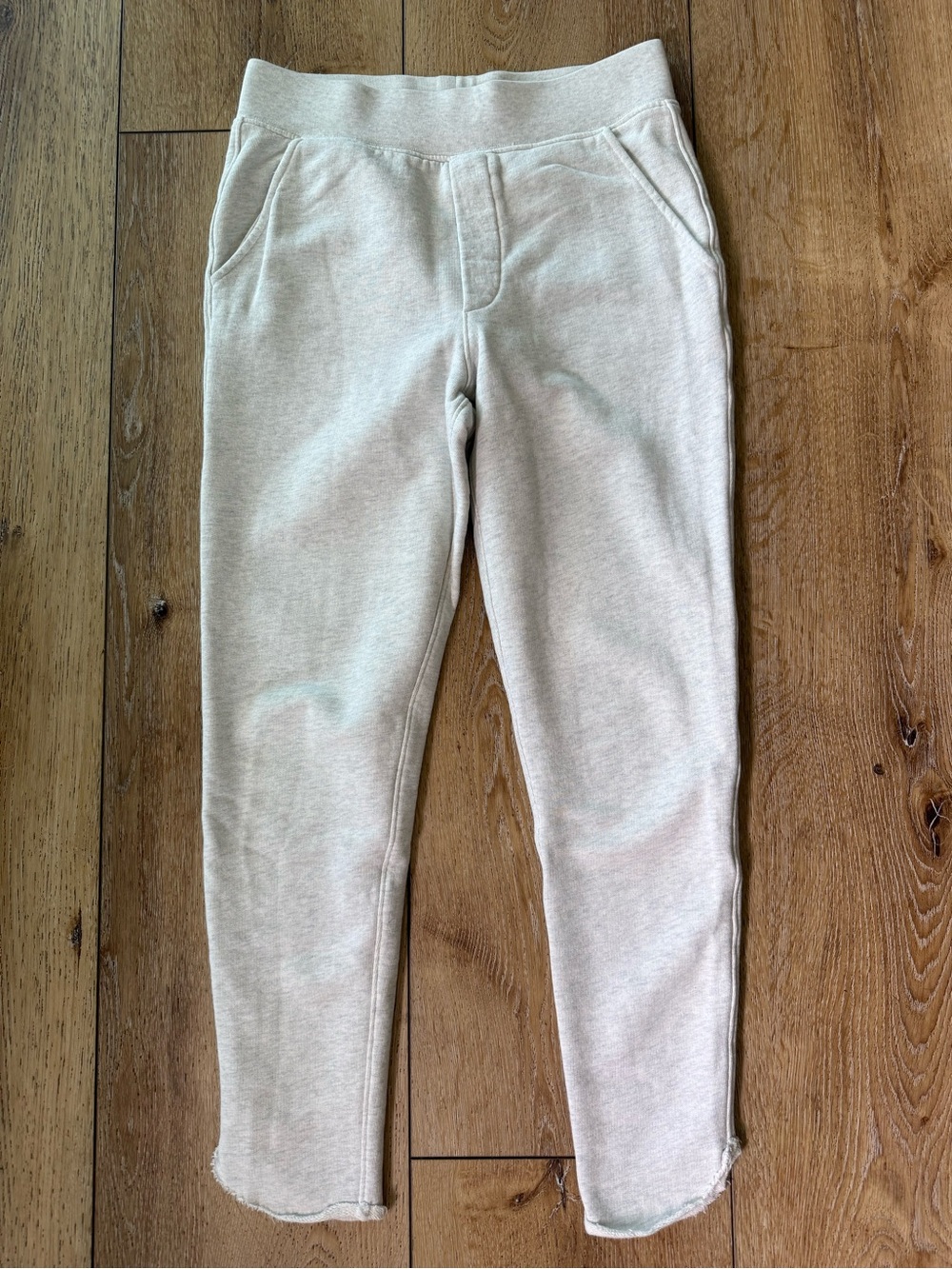 Frank & Eileen Tee Lab Cotton Tapered Pants XS Cream Raw Hem LAB628TP